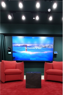 Audio-visual technology in multi-purpose event space.