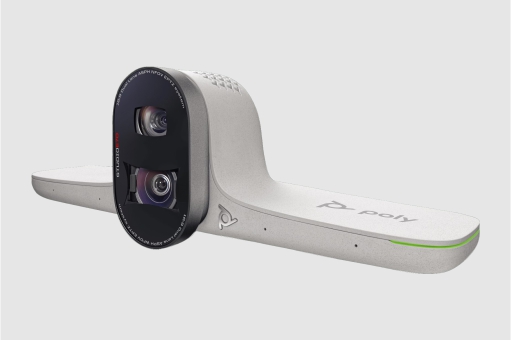 The Poly Studio E70 is an intelligent camera that enhances video conferencing experiences in large meeting rooms.