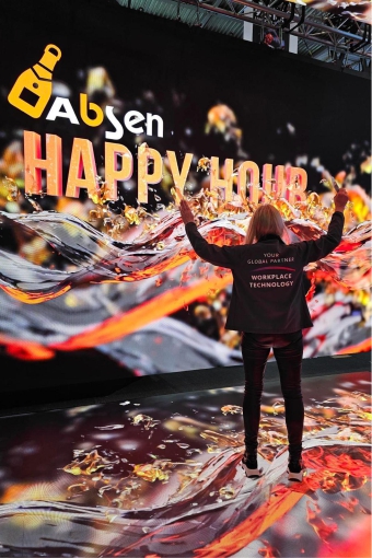 Sussi - Happy hour at the Absen stand.