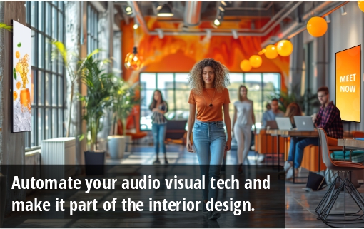 Automate your audio visual technology and make it part of the interior design.