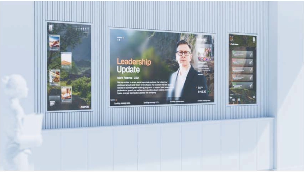 Digital signage displays in a corporate environment