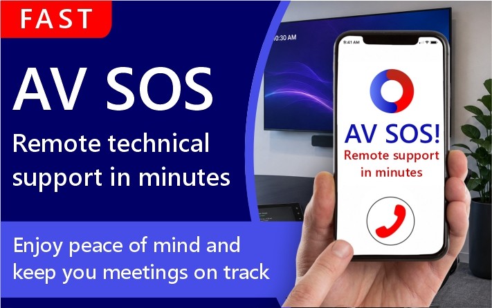 AV SOS - Remote technical support in minutes. Keep your meetings stress free.