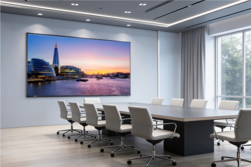 Clean cable free meeting room with high quality audio visual equipment.