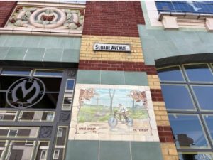 Sloane Avenue tiled wall plaque