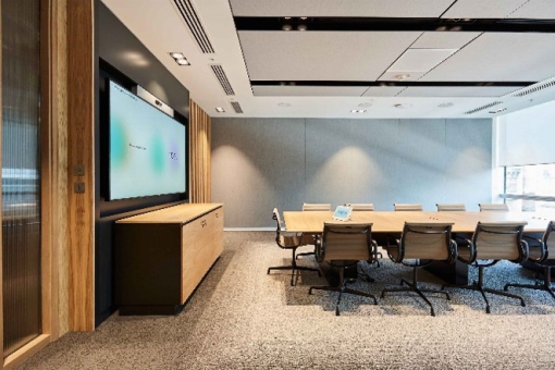 Publicis mmeting room Large meeting room at Publicis London offices with integrated audio visual technology.